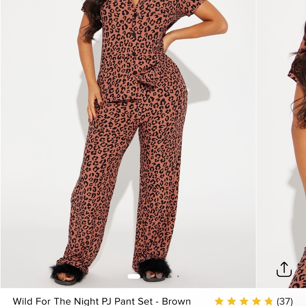 Fashion Nova Wild Leopard Print PJ Set